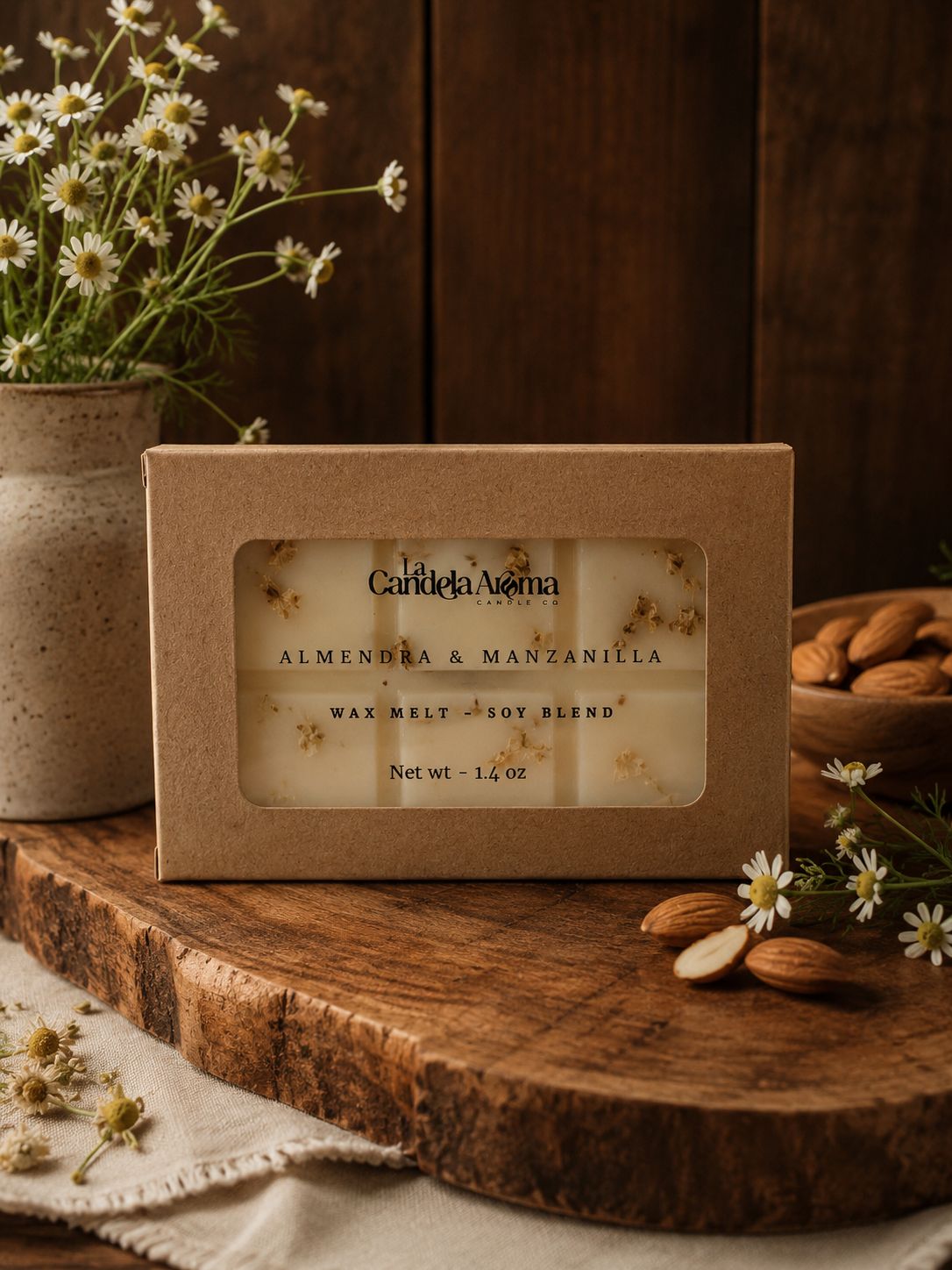 Aromas de Almendra y Manzanilla — Wax Melt Artesanal