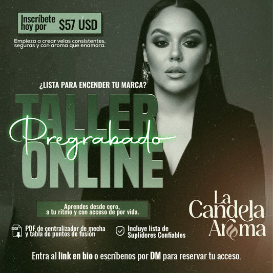 Taller Experiencial de Velas Aromáticas 100% ONLINE